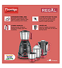 Prestige Regal 750 Juicer Mixer Grinder (4 Jars, Red and Black)